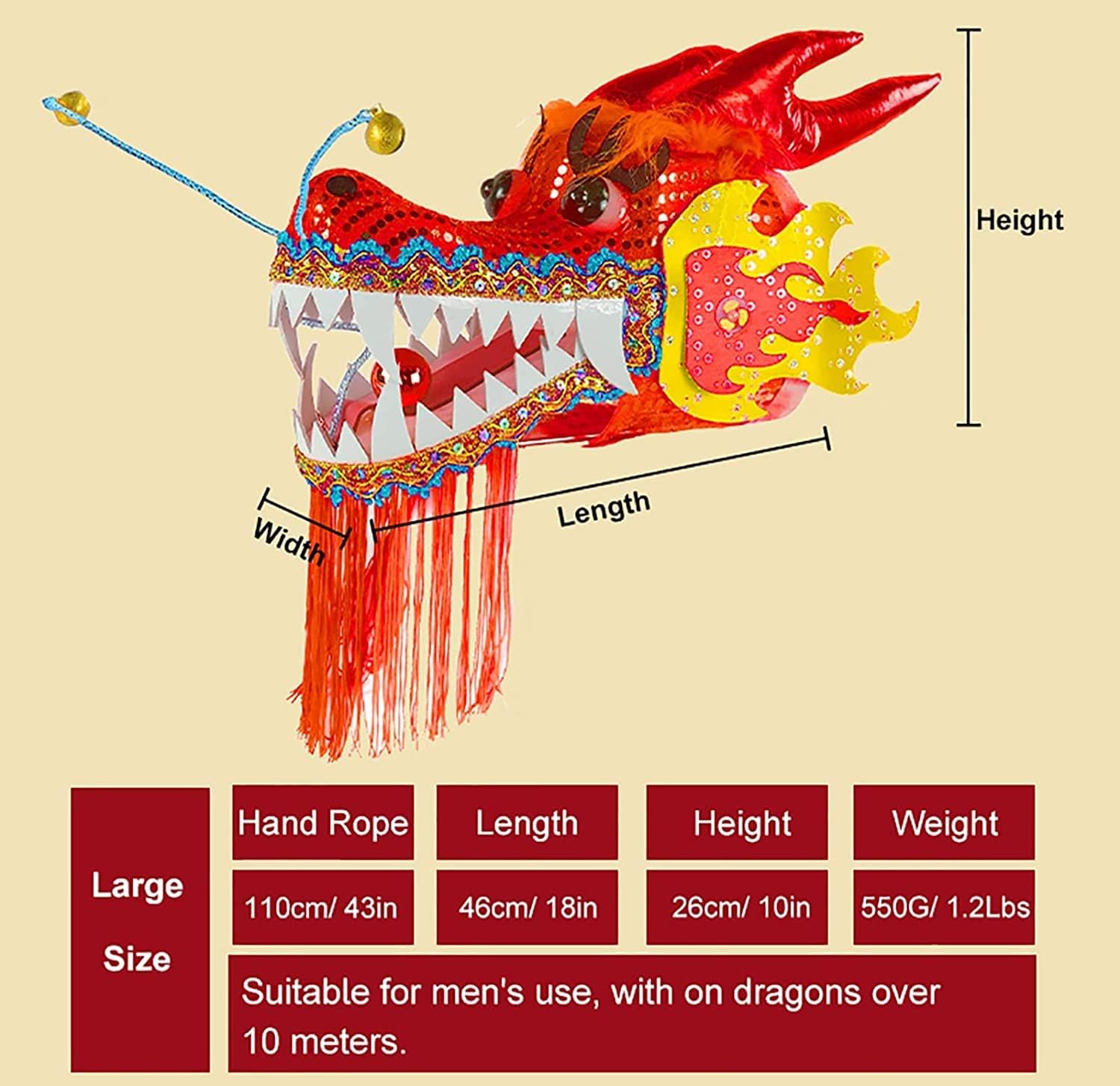 NOLLAM Outdoor 8m/26ft Chinese Traditional Dragon Dance Ribbon Streamer Flinging Spiral Practice 3D Silk-Like Flowy Spinning & Shaking Poi for New Year Spring Festival Gifts Wu Long, Green
