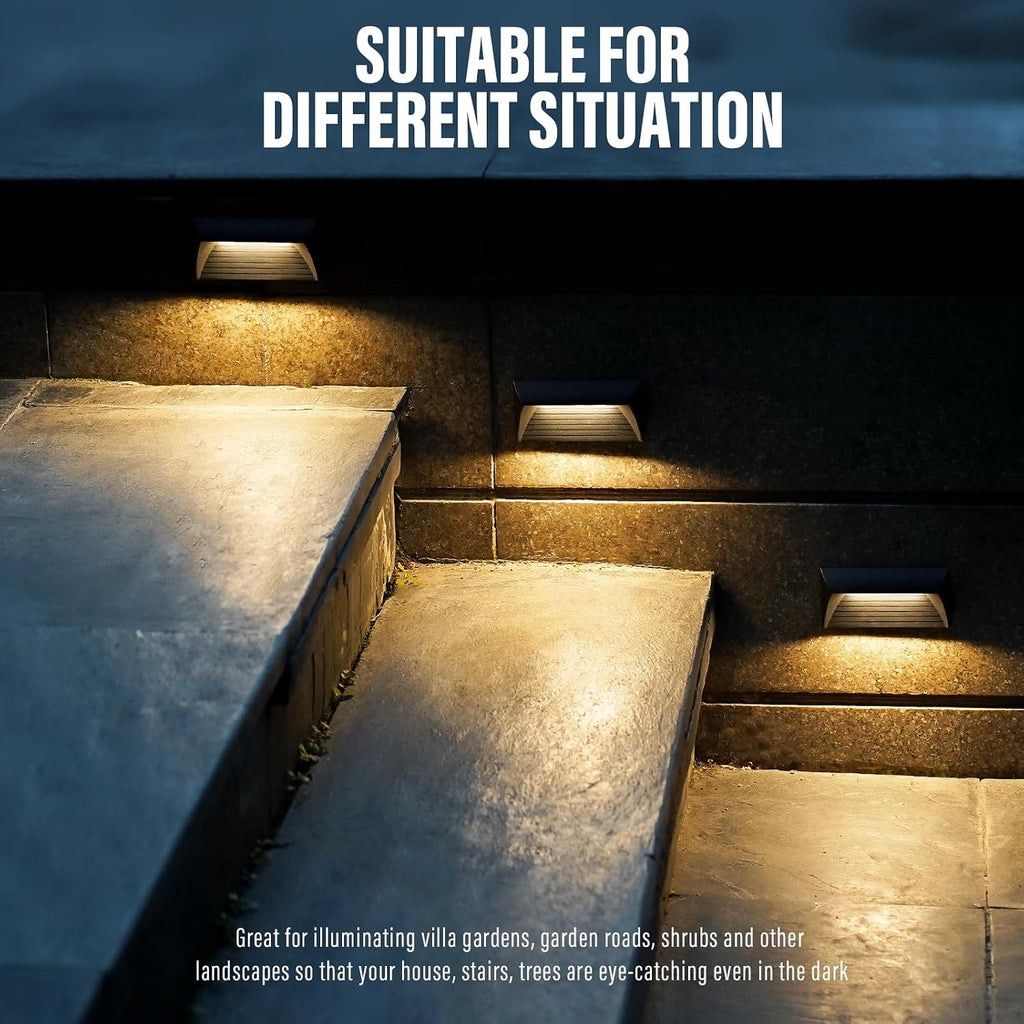 VENUS MANUFACTURING 2W Low Voltage Deck Lights LED Outdoor Stair Lights 3000K 12V Wired Step Lighting, Die-cast Aluminum for Fence, Yard, Patio, and Pathway (12Pack)