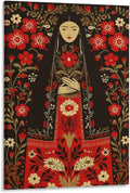 Polish Posters Polish Women, Folk Art Wall Decor, Traditional Design, Slavic Home Decor, Eastern European Artwork (5) Canvas Poster Wall Art Decor Print Picture Paintings for Living Room Bedroom Decor