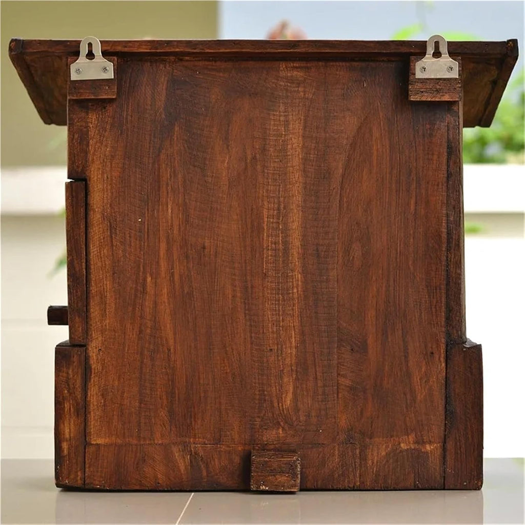 Wooden Outdoor Mailbox, Wall Mounted Creative Post Box for Home & Garden Newspaper Letter Delivery & Decor