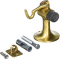 Ives FS446 3 3/4' Height Cast Brass Floor Door Stop with Manual Hold-Open Hook, Satin Bronze