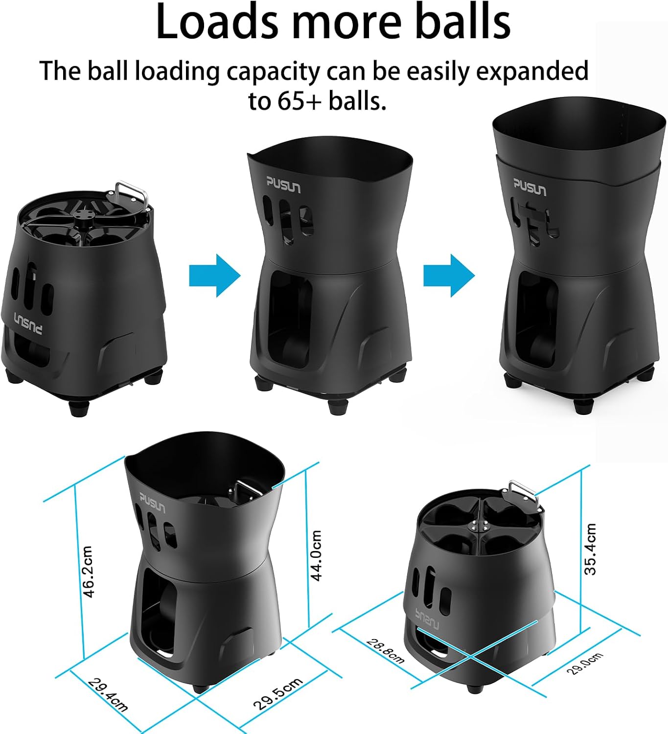 PT Mini Pro Tennis Machine - Portable Smart Trainer for Beginners, 65+ Ball Capacity, 3-5H Battery Life, Adjustable Ball Speed & Angle, APP & Remote Control