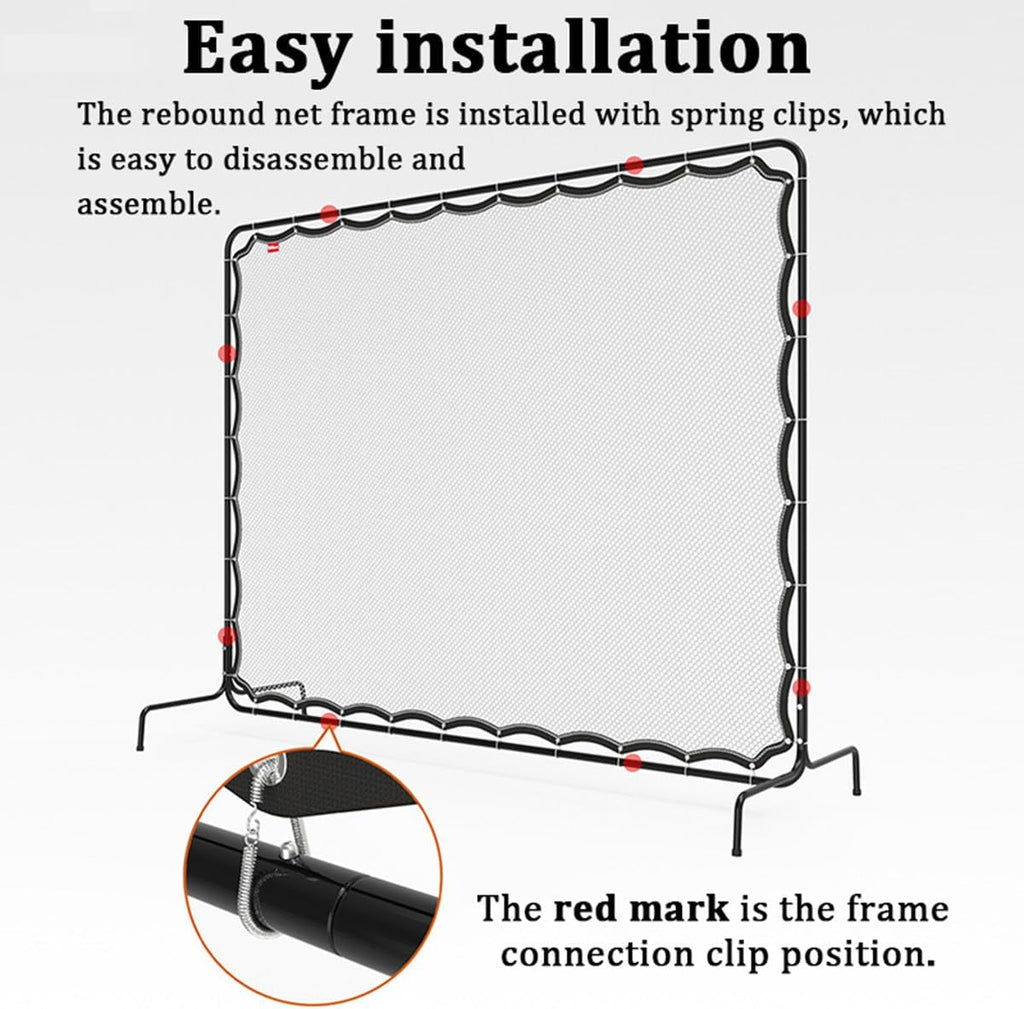 Portable Tennis Rebound Net, 9.6x7' Rebound Wall Multi-Sport Training Equipment for Tennis & Racquet Sports Ball Backboard, Jumbo Tennis Training for Indoor & Outdoor