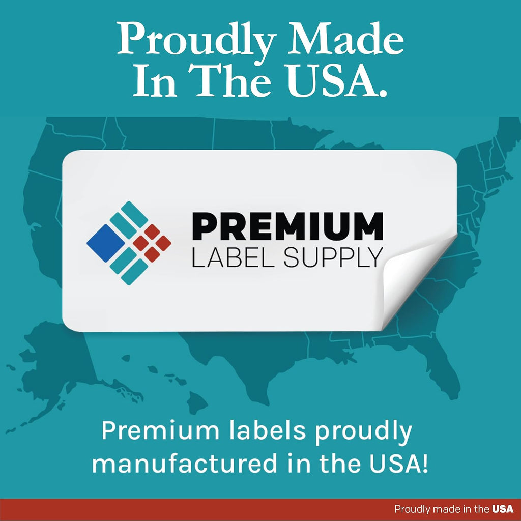 Premium Label Supply White Sticker Square Labels – 4' x 4' – Laser/Inkjet Compatible – (4 per Sheet), 2000 Sheets - 8,000 Total Adhesive Labels
