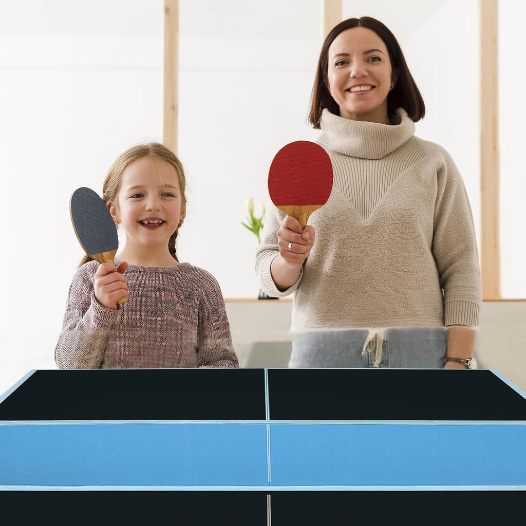 7/8/9Ft Mid-Size Ping Pong Conversion Top, Foldable & Portable Table Tennis Table Top with Net, No Assembly Needed, Indoor/Outdoor Table Tennis Surface