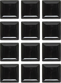 TrueCraftware- 12' x 12' Square Plate Classic Black Dinnerware Melamine Set of 12- Dishwasher Safe Reusable Dinner Plates Durable Lightweight Dinnerware for Dinner Dishes