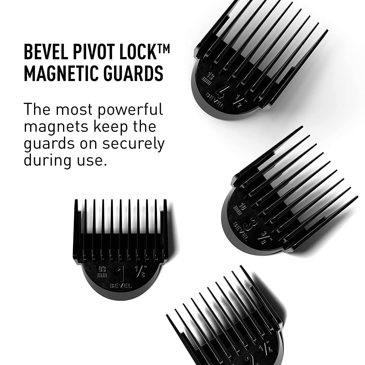 Bevel Professional Hair Clippers & Beard Trimmer for Men, Barber Supplies, Cordless Clippers, Trimmer for Men, 4 Hour Rechargeable Battery, Black