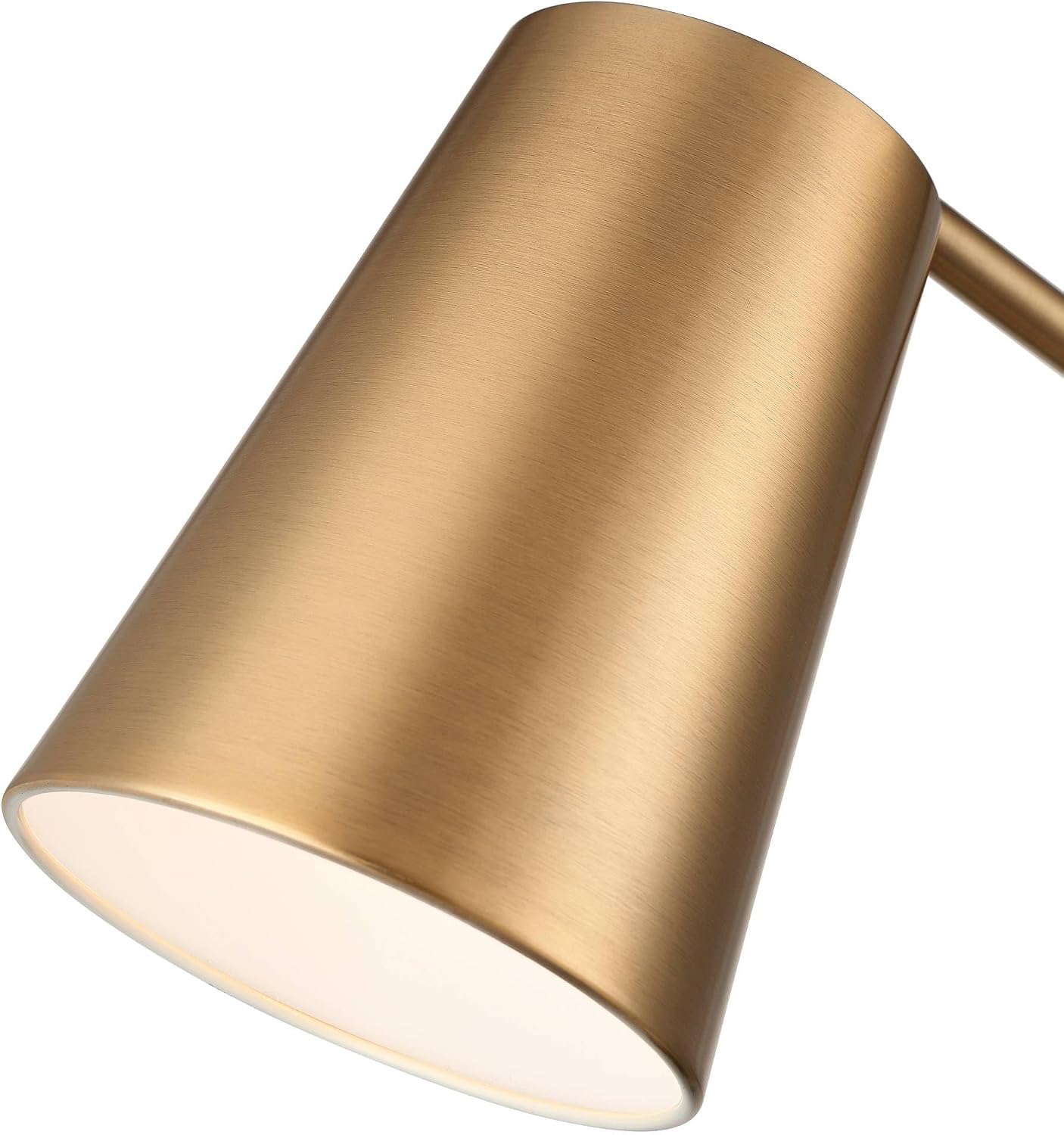 360 Lighting Sully 23 1/2' High Small Industrial Modern Desk Lamps Set of 2 Double USB Ports Adjustable Gold Brass Finish Metal Shade Home Office Living Room Charging Bedroom Bedside Nightstand