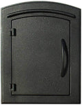 MC-1400-BLK Manchester Plain Door Column Mount Non-Locking Mailbox, Black
