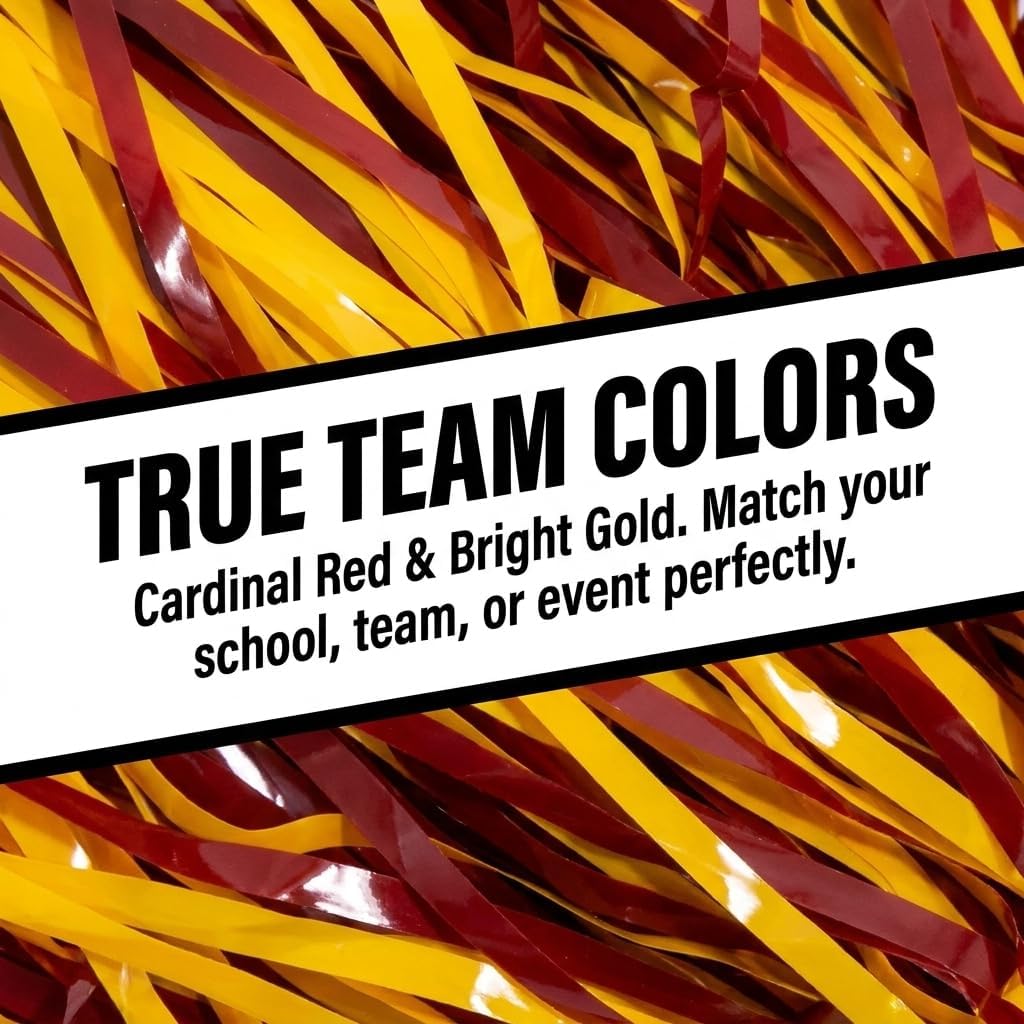 Anderson's Premium Two-Color School Spirit Shakers, Cheerleader Pom Poms, Sports Fan, Football, Basketball, Homecoming, Squad, Team, Party, Dance Club, Performance, Celebrations
