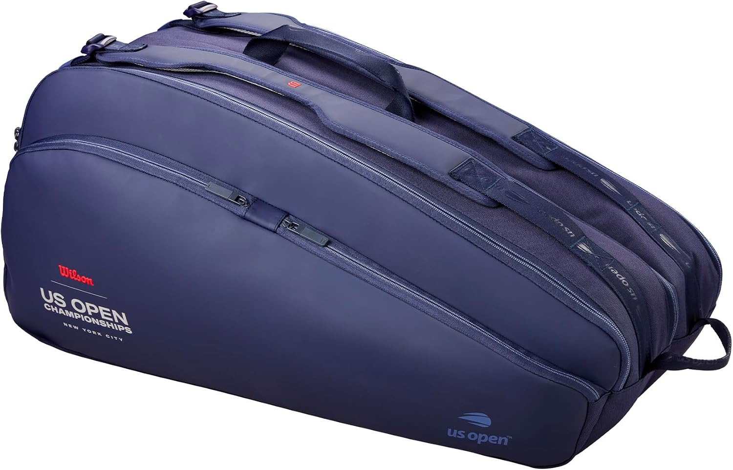 WILSON 2025 US Open Tour Tennis Racket Bag - Navy, Holds up to 12 Rackets