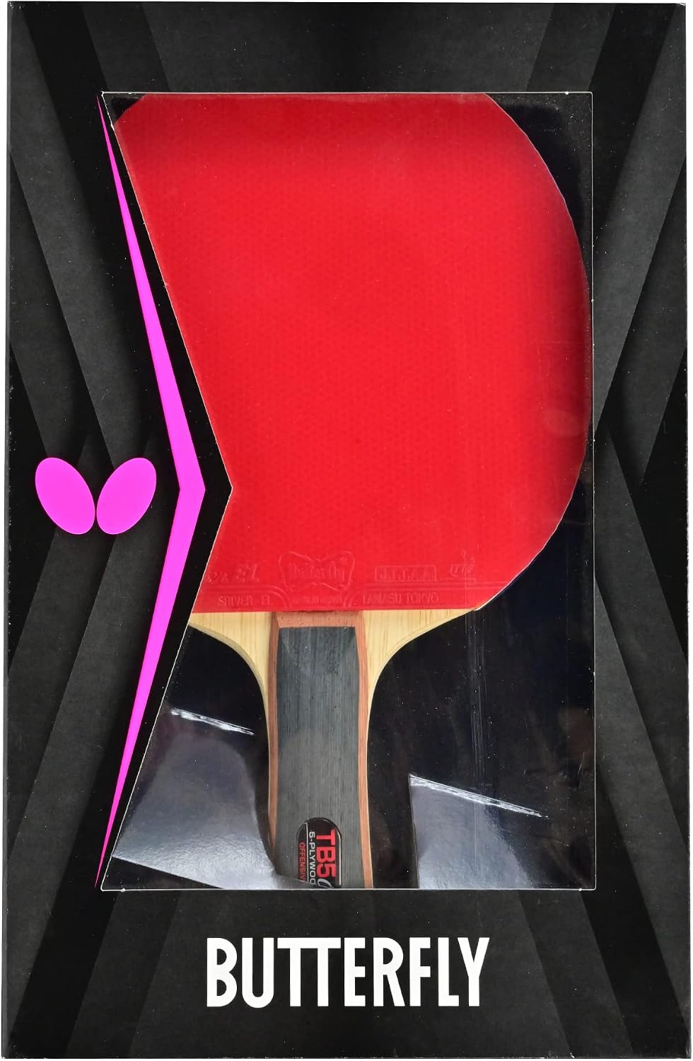 TB5 Alpha Pro-Line Table Tennis Racket | Medium Fast Blade and Rubber Combination | Featuring Sriver EL | Recommended for Advanced Tournament Level Players