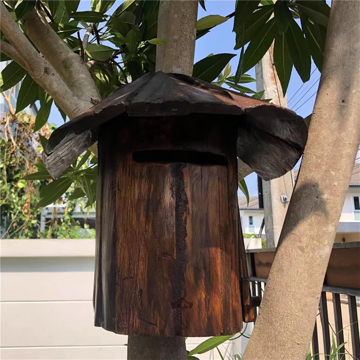 Wooden Cabin Mailbox,Small Mailboxes,Post-Mount Mailbox,Outdoor Rainproof Letter Box,Wall-Mount Mailbox,Mailboxes for Outside,for Home Bar House Decor 1pc