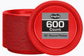 Hanna K. Signature Red Plastic Plates 10 Inch 600 Count – Heavy Duty Disposable Dinner Plates Bulk for Catering, Weddings & Events