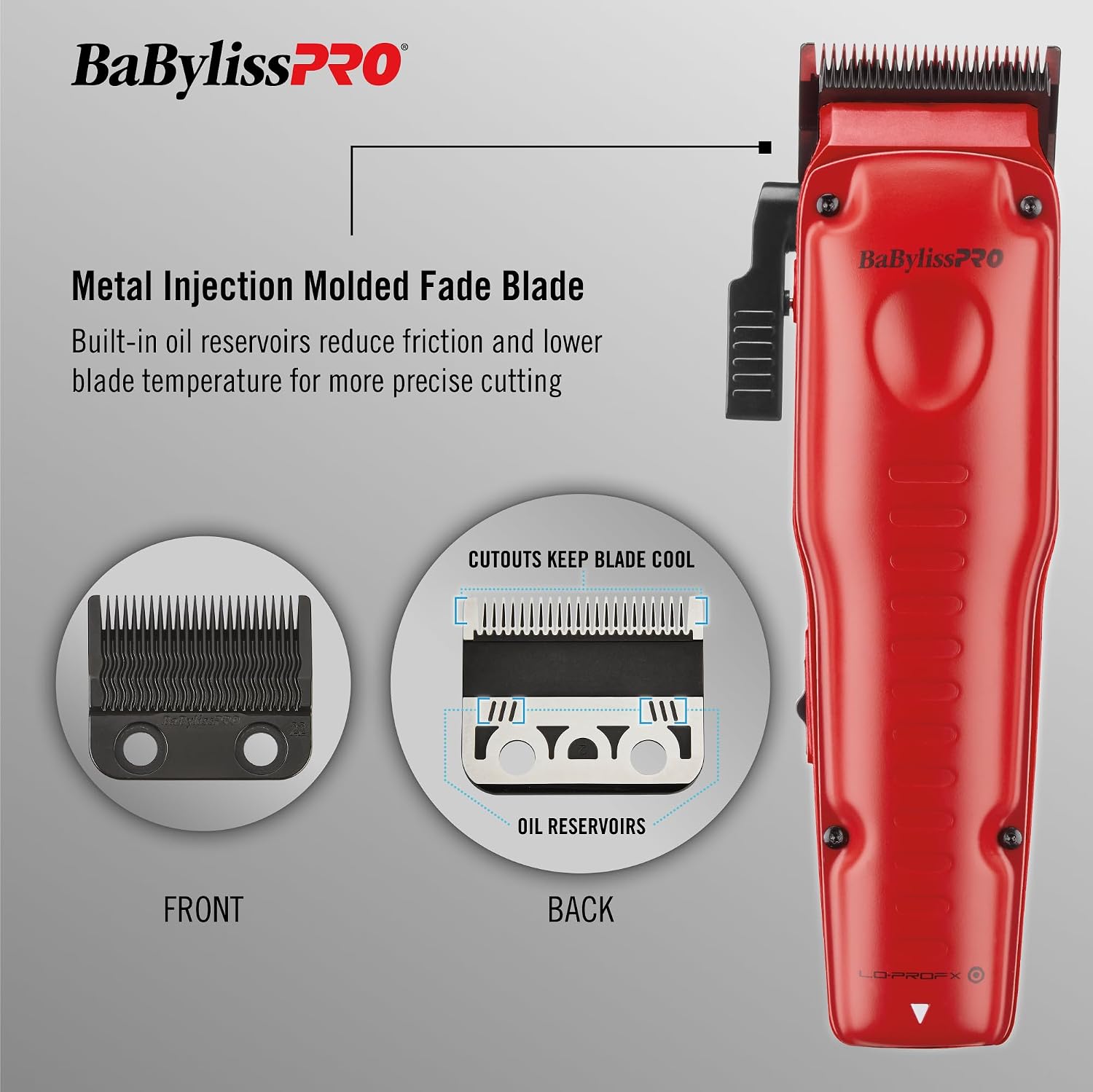 BaBylissPRO FXONE LO-PROFX prepack Including Hair Clipper, Trimmer, Charging Base and Boosted Capacity Battery