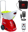 Lobster Sports Tennis Ball Machine - Automatic Portable Tennis Ball Launcher for Training and Practice - Pre-Programmed and Custom Drills, with Remote - External Battery (Elite One)