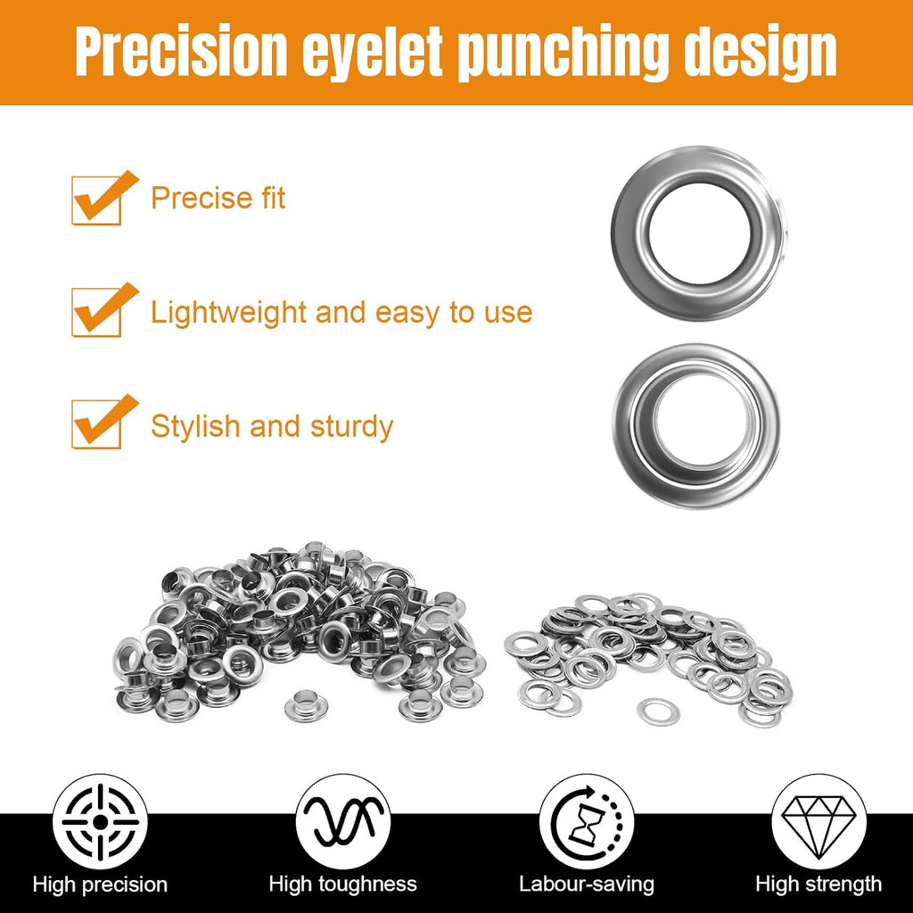 Semi Automatic Tarpaulin Eyelet Press 8mm Grommet Hole Punching Machine for Fabric Tarps Curtains Paper Leather and Canvas