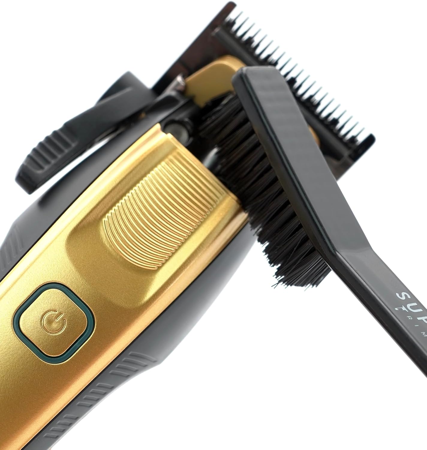 Supreme Trimmer Recharge Clipper - Professional Hair Clipper with 2 Removable Batteries, Brushless Motor, Smart Charge Stand, USB-C Charge & DLC Blades Barbers | STC779