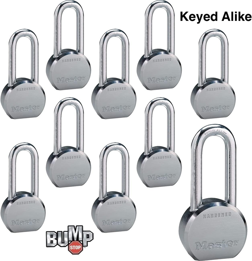 Master Lock - (10) High Security Pro Series Keyed Alike Padlocks w/20 Keys, 6230NKALH-10 w/BumpStop Technology