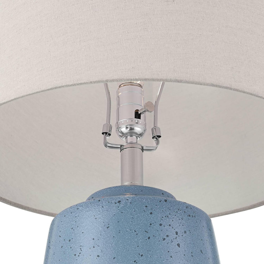 360 Lighting Aegean 28' Tall Coastal Modern Table Lamps Set of 2 Blue White Finish Ceramic Linen Beige Shade Living Room Bedroom Bedside Nightstand House Office Family Reading Kitchen Entryway