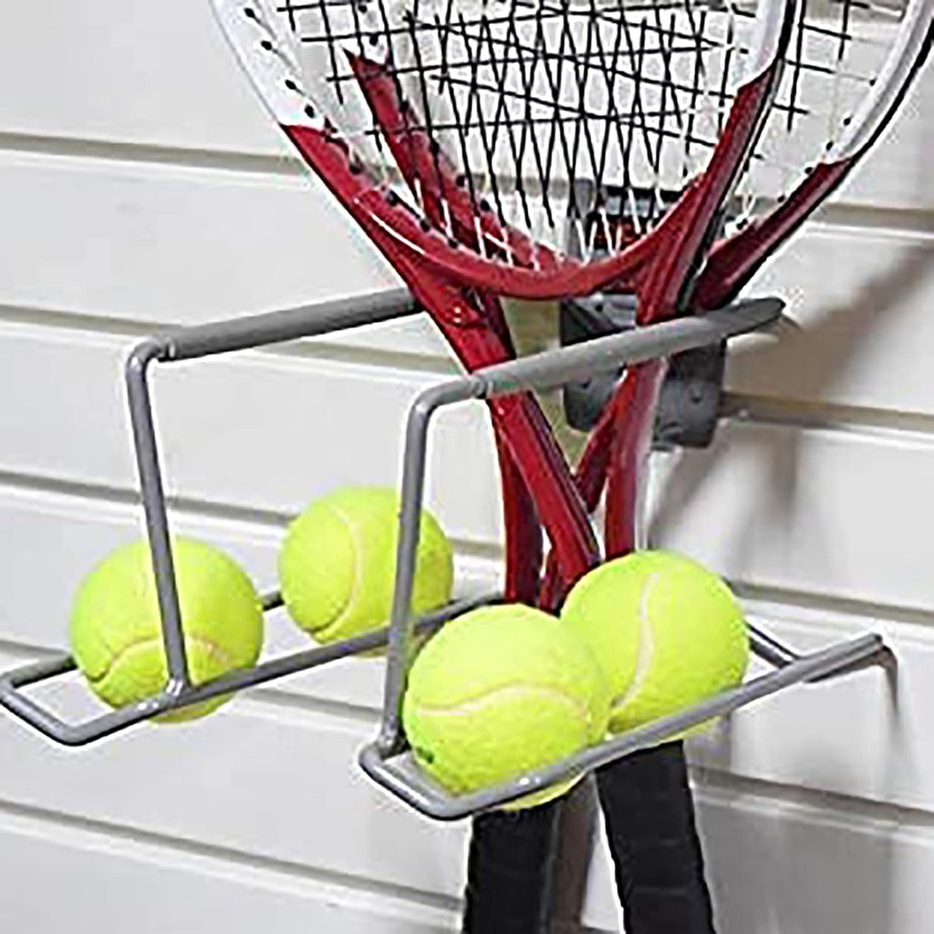 Racket storage rack, Tennis Racket Storage Rack, Sports Equipment Organizer, Holds Six Balls and Four Rackets, Suitable for Badminton Rackets, Tennis Rackets, Table Tennis Rackets Of Various Sizes