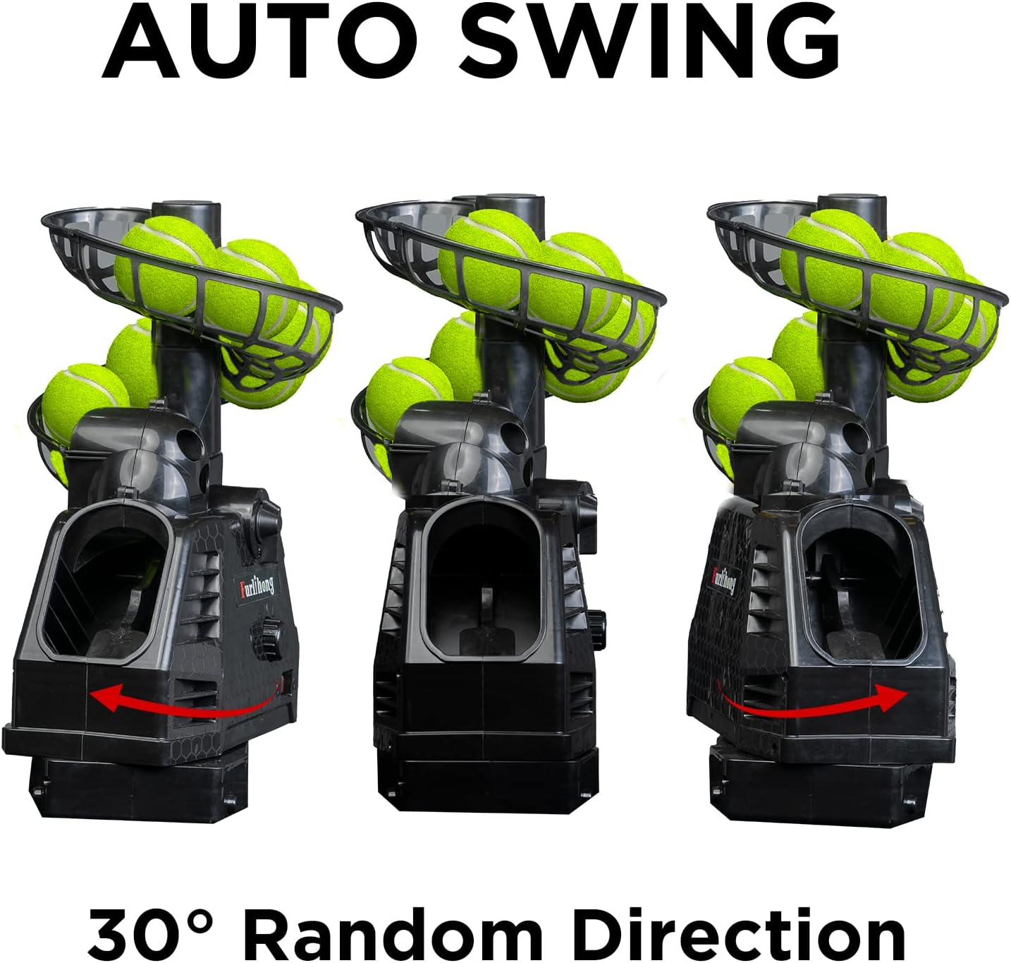 Furlihong 680NT 2 in 1 Tennis Ball & Baseball Training Machine and Net Combo, Ball Recycling System, Includes 680BH and NT01