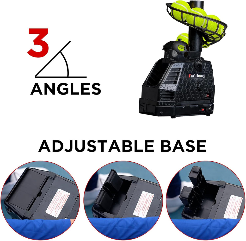 Furlihong 680NT 2 in 1 Tennis Ball & Baseball Training Machine and Net Combo, Ball Recycling System, Includes 680BH and NT01