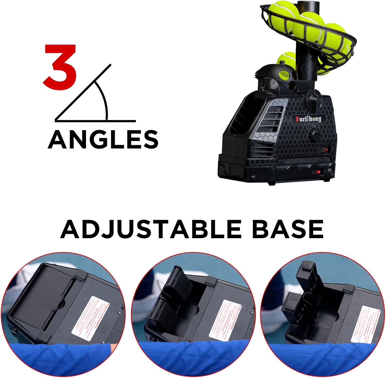 Furlihong 680NT 2 in 1 Tennis Ball & Baseball Training Machine and Net Combo, Ball Recycling System, Includes 680BH and NT01