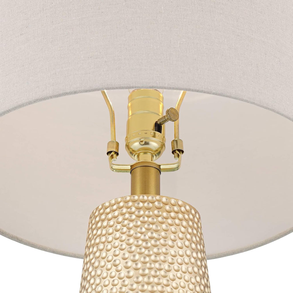 360 Lighting Mira 25 1/4' High Modern Table Lamps Set of 2 Textured Gold Finish Fabric Oatmeal Shade Living Room Bedroom Bedside Nightstand House Office Home Reading Kitchen Entryway Console