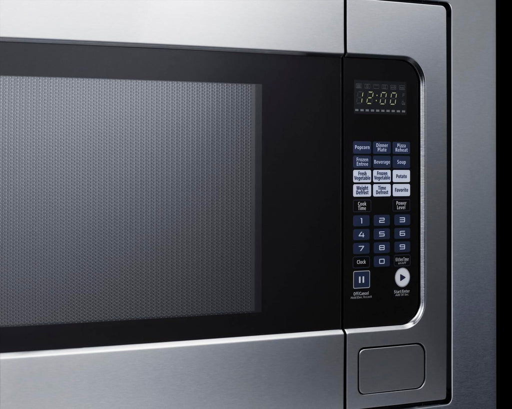 Summit Built-in Microwave with Trim Kit, Fits 30' spaces 2.2 cu.ft., Stainless Steel - SMBI27TK30 (30 Inch)
