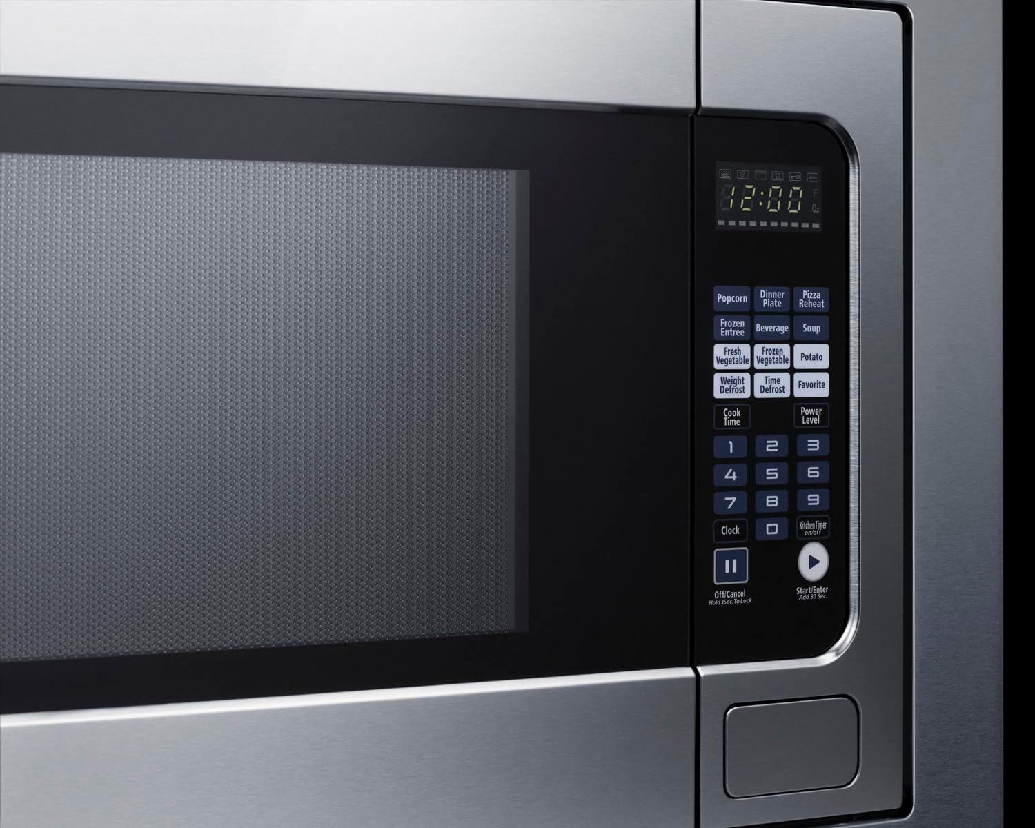 Summit Built-in Microwave with Trim Kit, Fits 30' spaces 2.2 cu.ft., Stainless Steel - SMBI27TK30 (30 Inch)