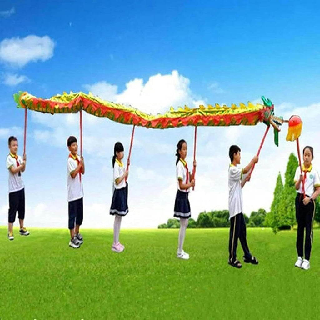 Plastic Dragon Ribbon Streamer 5 Meters Silk Chinese Dragon Dance Traditional Props for Folk Performance Festival Show~/