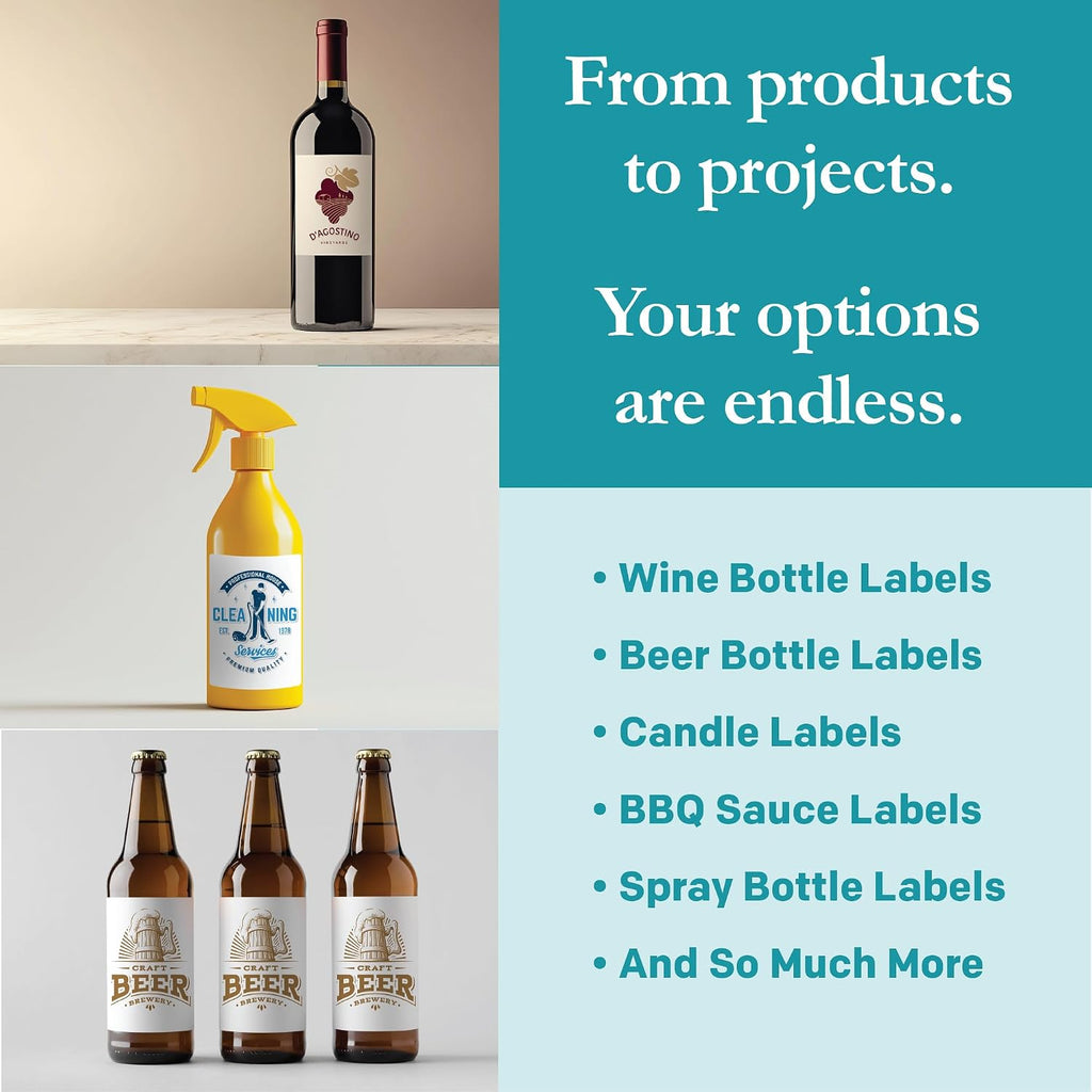 Premium Label Supply White Sticker Labels – 4' x 3' – Laser/Inkjet Compatible – (6 per Sheet), 1000 Sheets – 6,000 Total Adhesive Labels