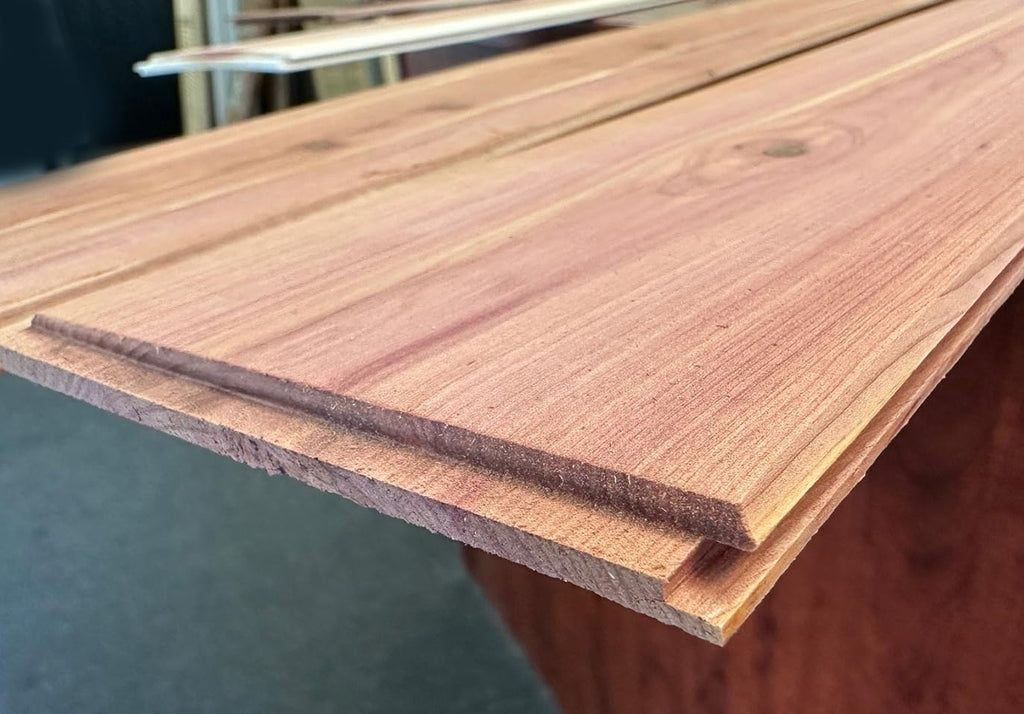 Cedar Elements Aromatic Red Cedar Planking Closet Liner 1/4' x3-3/4 x48 inch Unfinished Red Cedar Aromatic Cedar Tongue and Groove Wall Plank (450 Square Feet 1Pallet) Little Wholesale Program
