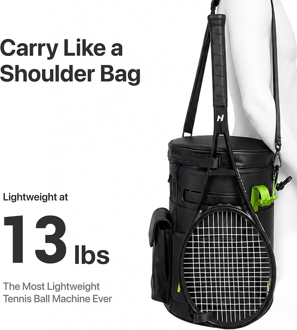 L1 Tennis Ball Machine, Ultra Light 6KG Backpack Design, Dual Control via APP & Remote, up to 50 Balls Capacity, 2–3 Hours Battery Life,Adjustable Speeds & Oscillating