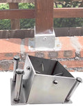 Post Support Base Galvanised Steel Post Holder Made for Wooden Structures,Brackets for Garden Pergola,Porch Railing,Mailbox Mount,Deck Support Anchor Kit(14x14x10cm/5.5x5.5x3.9in)