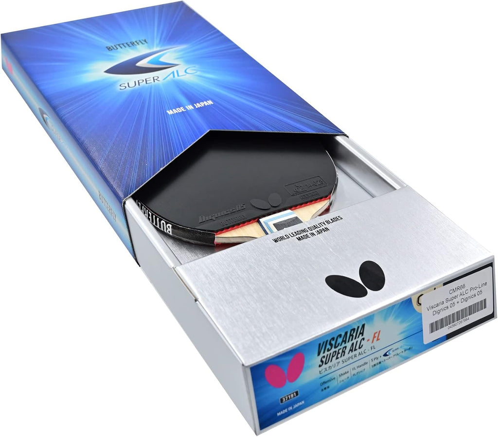 Butterfly Viscaria Super ALC Table Tennis Racket - The Identical Racket Used by Marcelo Aguirre - Perfect for Two-Winged, All-Around Looper - Recommended for World Class Play