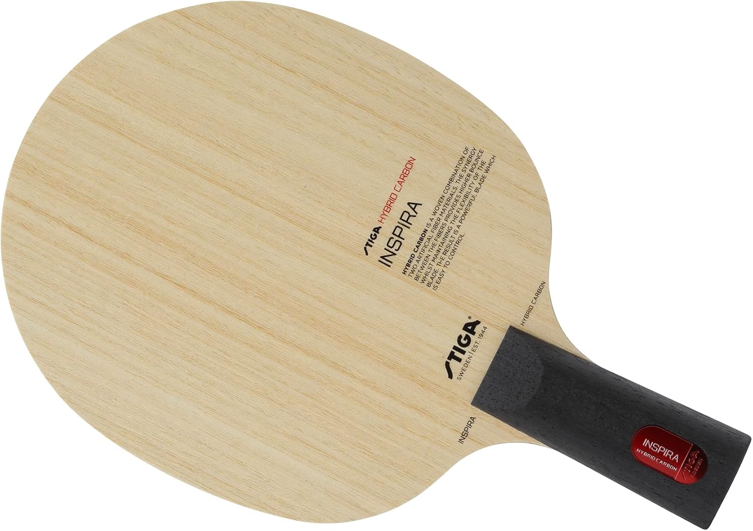 STIGA Inspira Hybrid Carbon Table Tennis Blade, Offensive Professional Blade with Maximum Control & Power