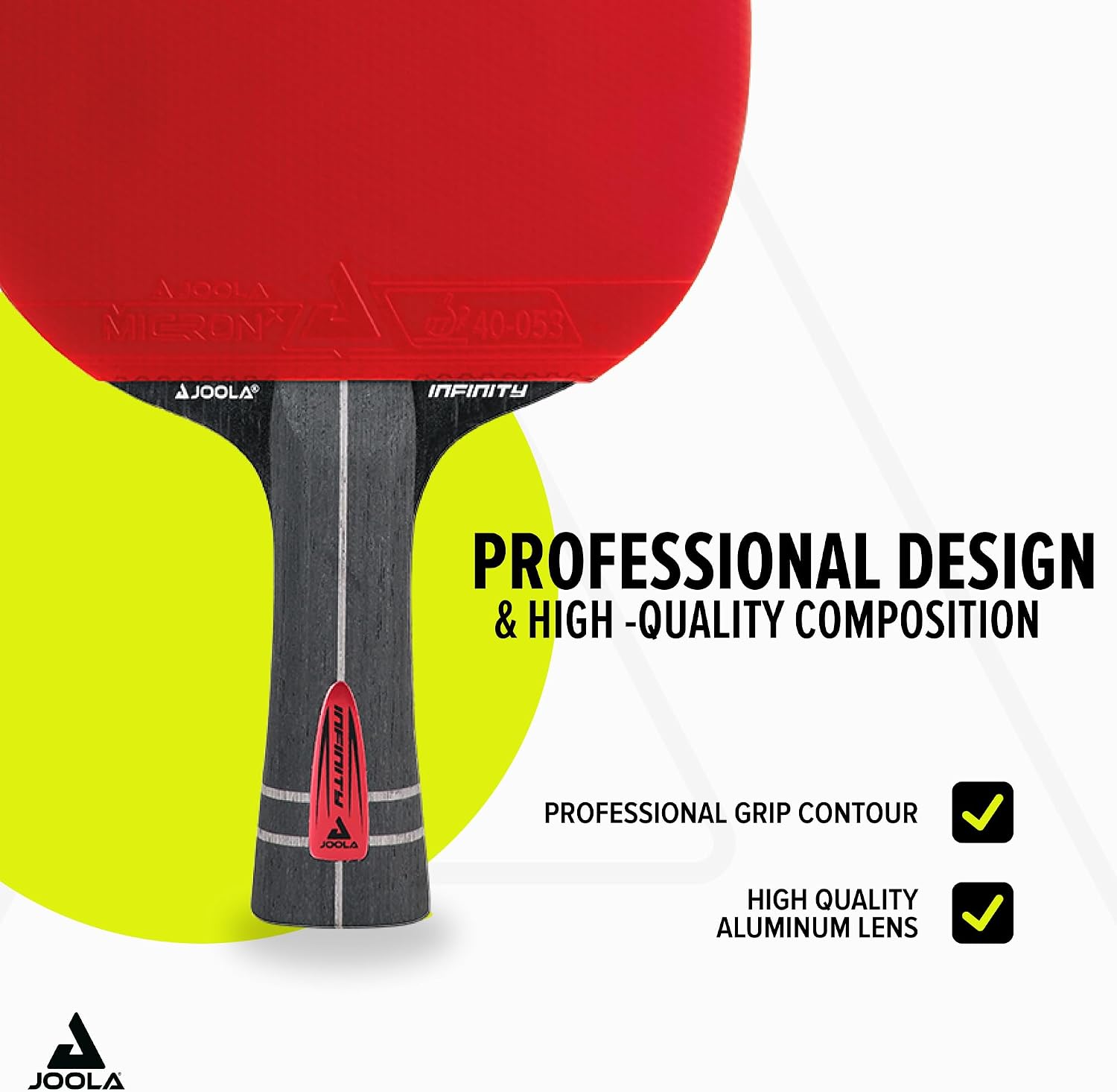 JOOLA Table Tennis Bat Infinity ITTF Approved Professional Carbon Table Tennis Bat for Advanced Players - with High-Tech Fibre, 7-Layer Bat Blade