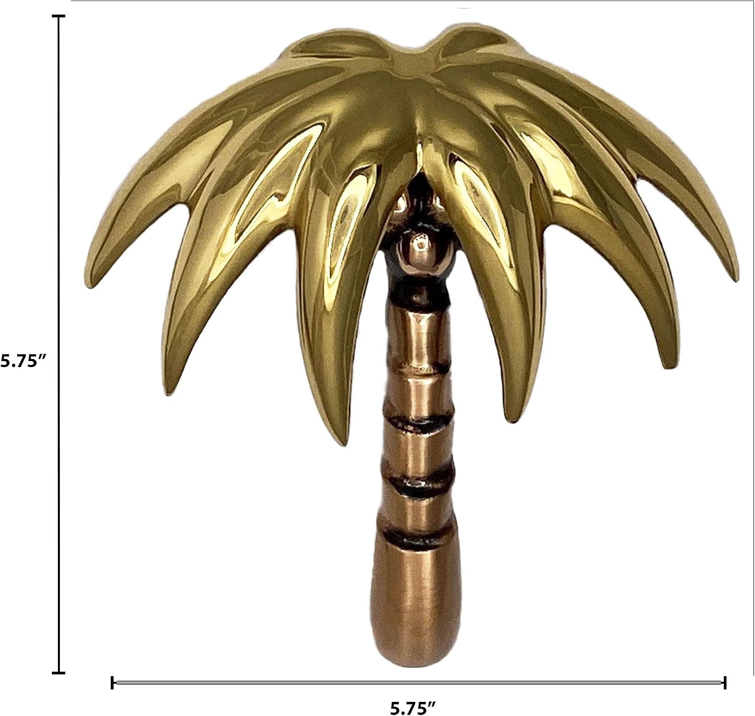 Palm Tree Door Knocker - Brass (Premium Size)