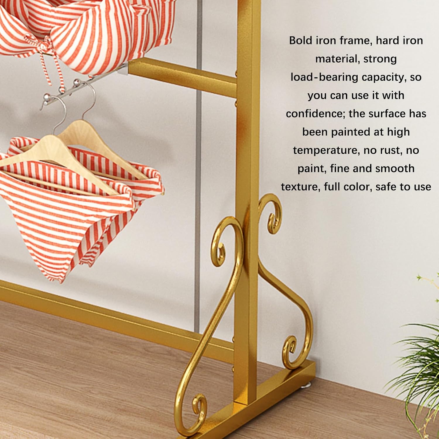 Sock Rack, Clothing Store Underwear Rack, Boutique Retail Display Racks, Multifunctional Shorts Swimwear Shorts Panties Slippers Storage Hanger, Comm(Gold-150x40x155CM
