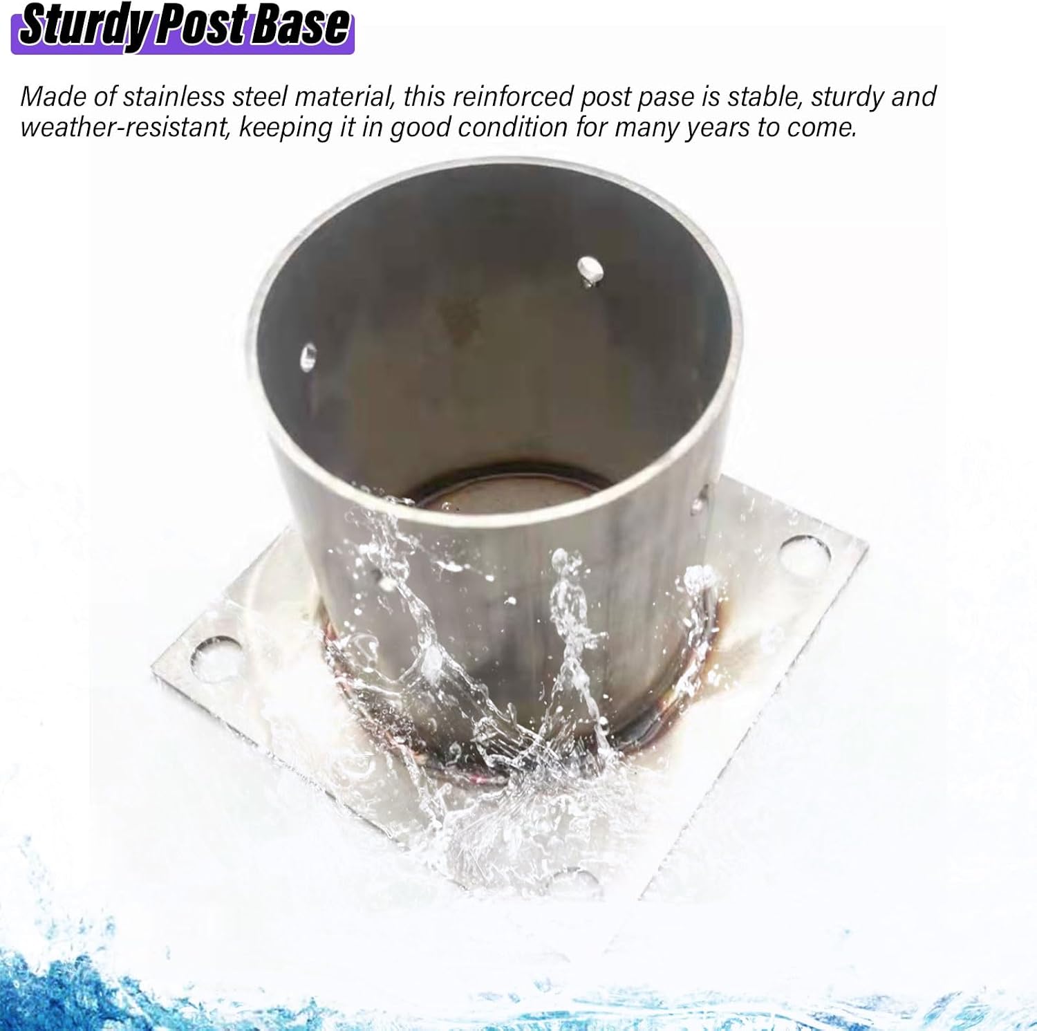Rounded Stainless Steel Post Base, Fence Post Repair Post Bracket/Deck Post Anchor Base for Deck Supports Porch Railing Handrails Post Holders Mailbox Post Brackets (Size : 200x120mm/7.5x4.7in)