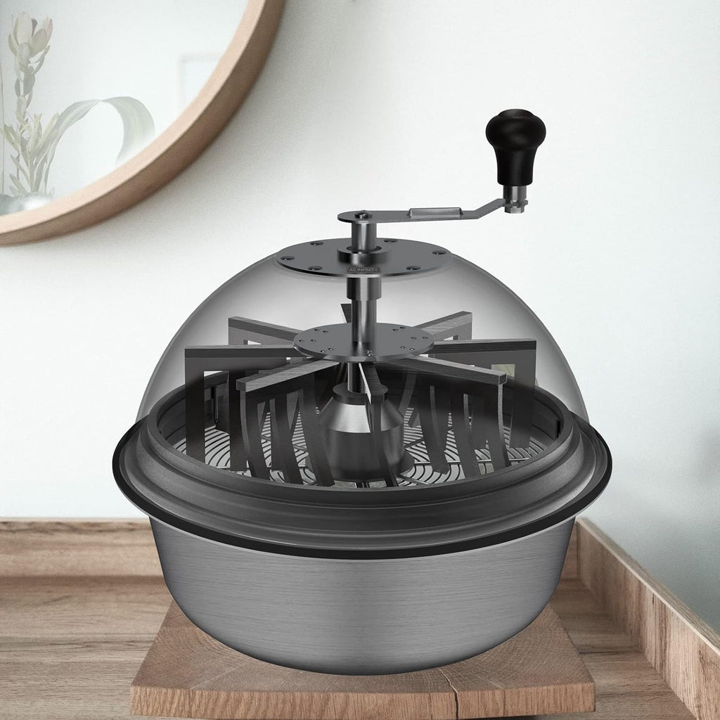 AC Infinity Bud Leaf Bowl Trimmer 16', Clear Visibility Dome with Sharp Stainless Steel Blades, for Twist Spin Cutting Leaves, Buds, Flowers, Hydroponics Plants