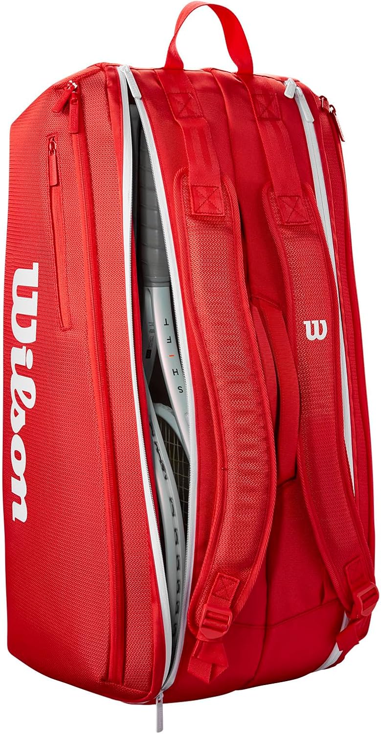 WILSON 2025 Super Tour Red Tennis Racket Bags