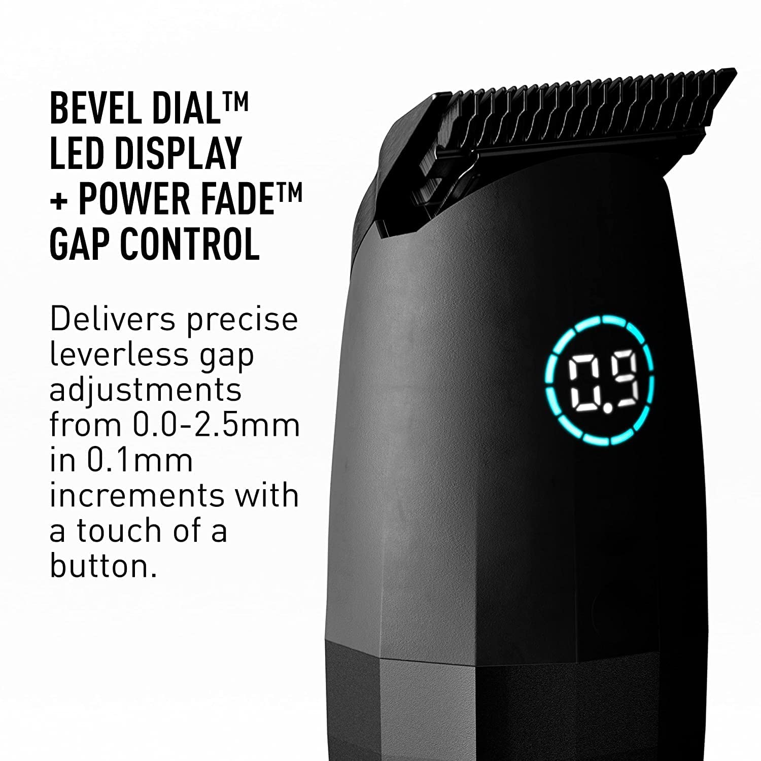 Bevel Professional Hair Clippers & Beard Trimmer for Men, Barber Supplies, Cordless Clippers, Trimmer for Men, 4 Hour Rechargeable Battery, Black