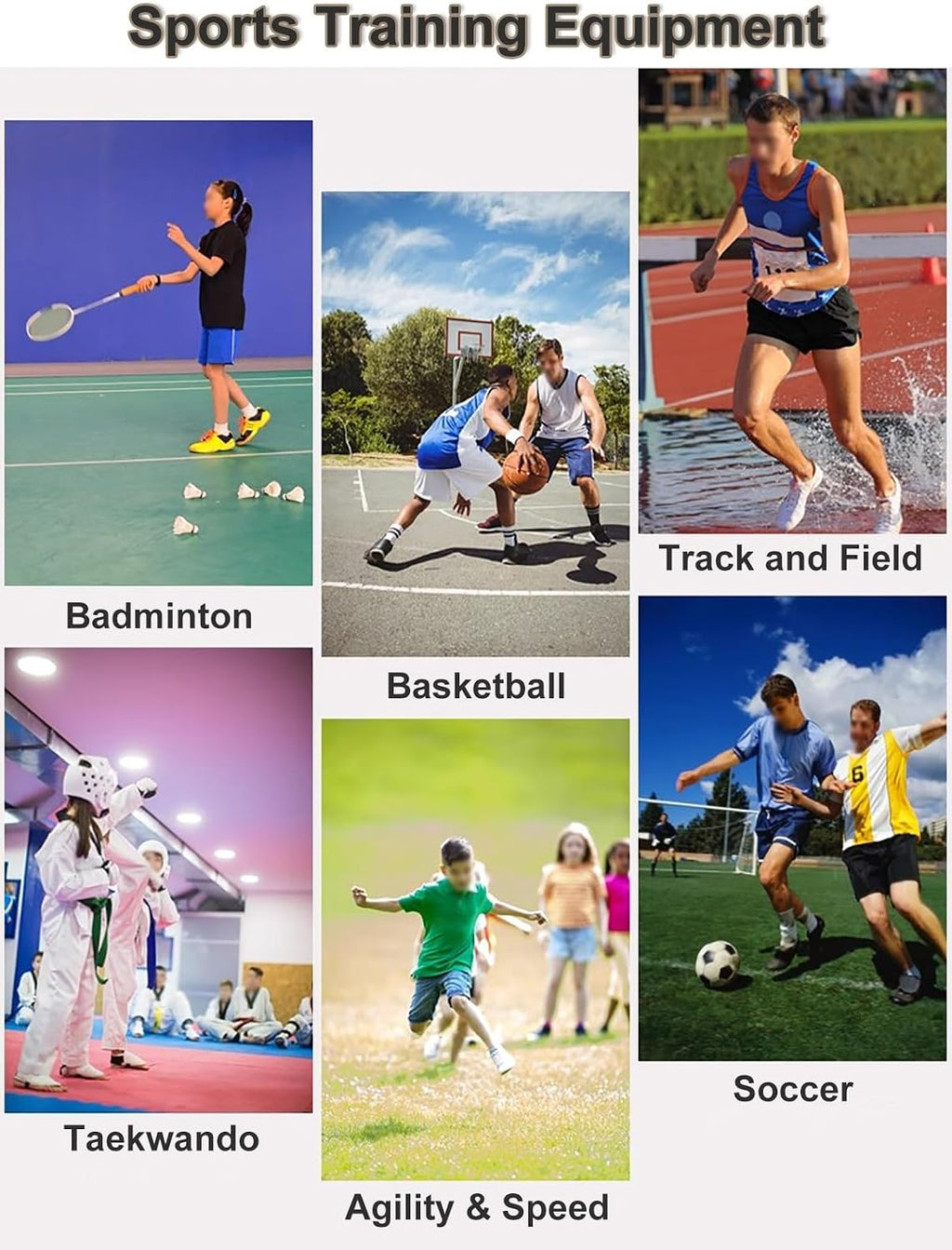 Portable Hurdles Training Equipment, 5 Pack Different Height Hurdles for Kids, Plastic Soccer Agility Workout Trainer Kit, Track and Field Hurdles (Color : Yellow)