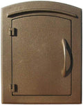 MC-1400-BRZ Manchester Plain Door Column Mount Non-Locking Mailbox, Bronze