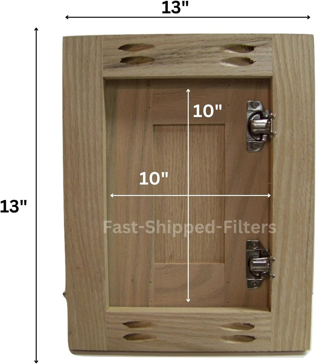 10x10 Laundry Clothes Chute Door Oak Framed Unfinished