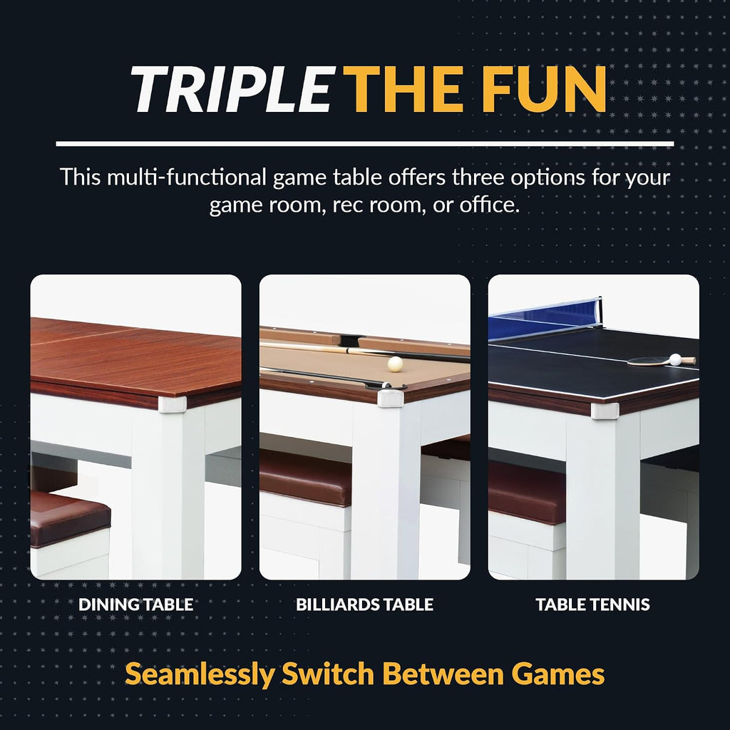 Hathaway Pool Table Combo Set with Benches