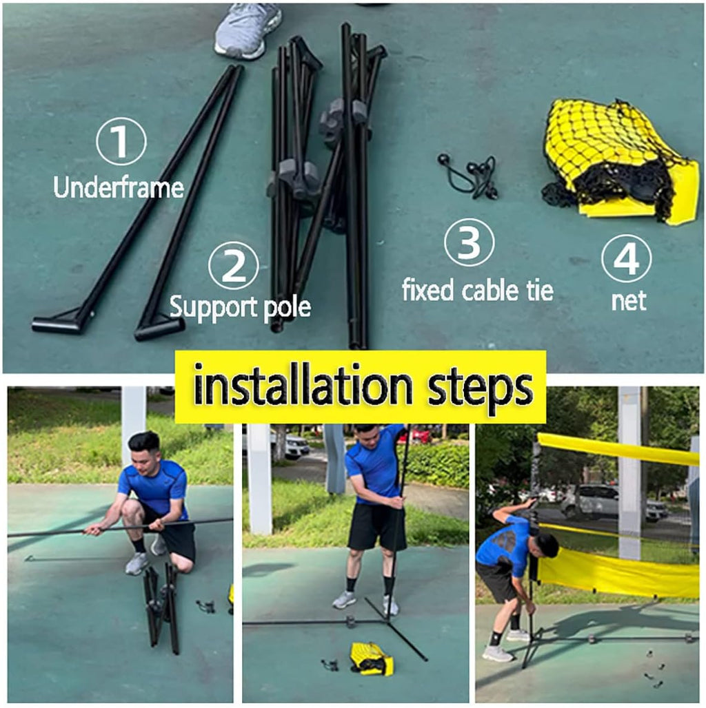 Portable Tennis Rebounder Tennis Practice Wall for Indoor & Outdoor Training Training Equipment Tennis Rebound Net (5.9x11.8ft)
